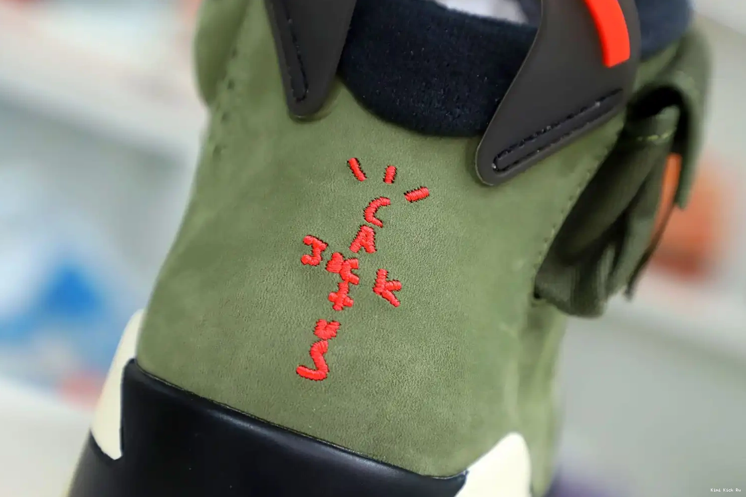 X 6 RETRO TRAVIS 'OLIVE' Kimikick SCOTT JORDAN AIR 0617